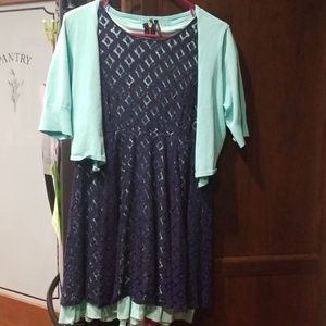 junior dress with cardigan